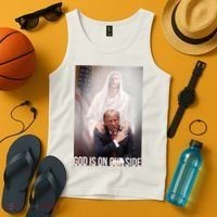 Trump God Is On Our Side Jesus Tank Top thumb 4