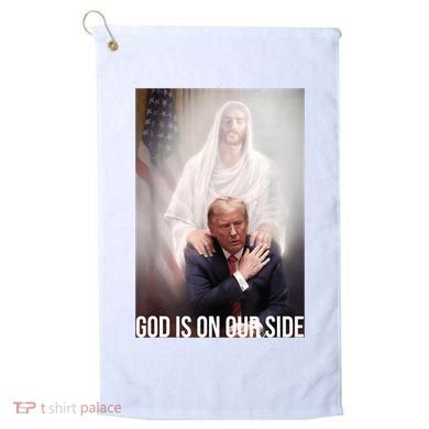 Trump God Is On Our Side Jesus Golf Towel