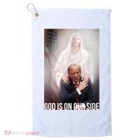Trump God Is On Our Side Jesus Golf Towel thumb 0