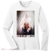 Trump God Is On Our Side Jesus Women's Long Sleeve Shirt thumb 0