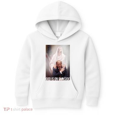 Trump God Is On Our Side Jesus Kids Hoodie