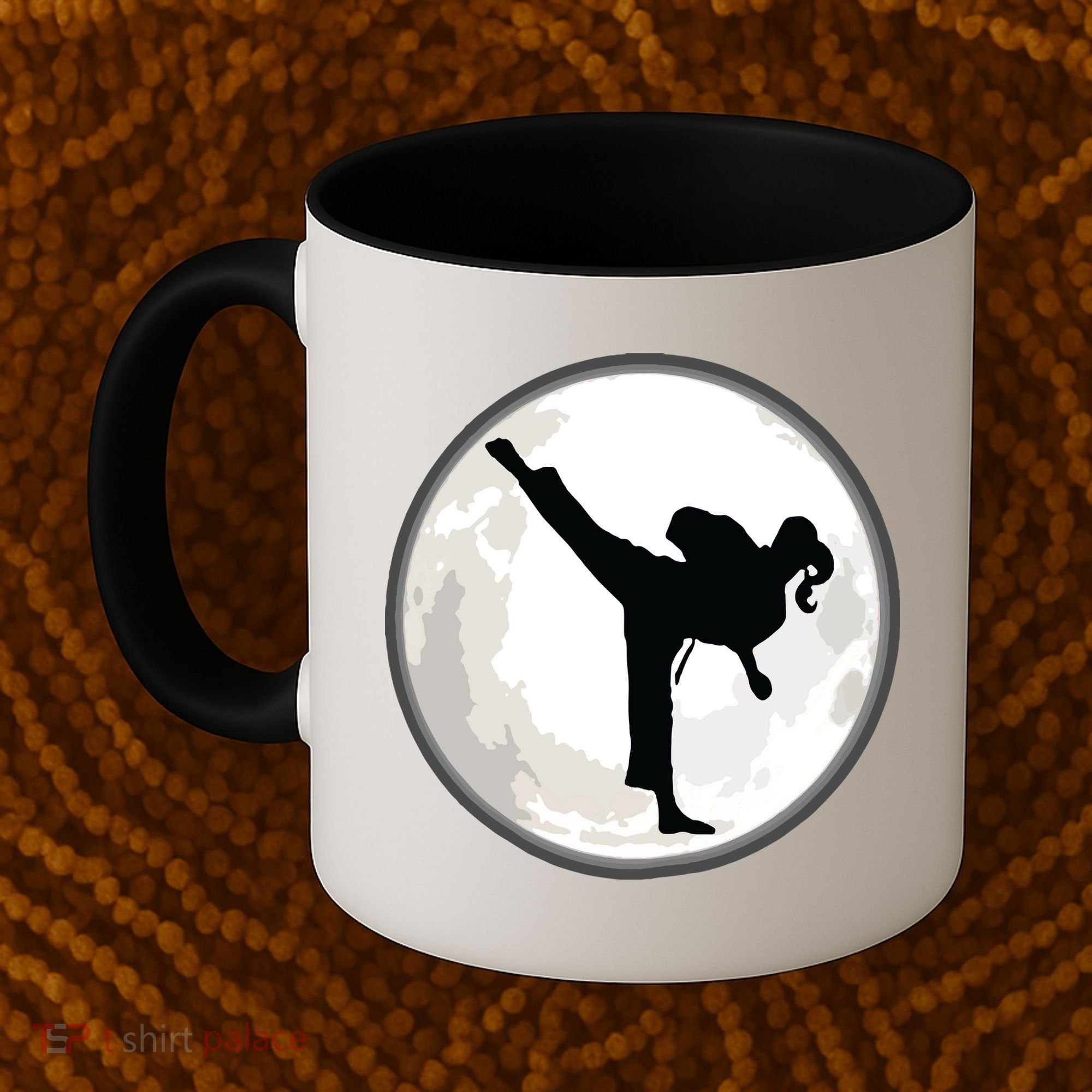 Taekwondo Girl In The Moon Tee Coffee Mug