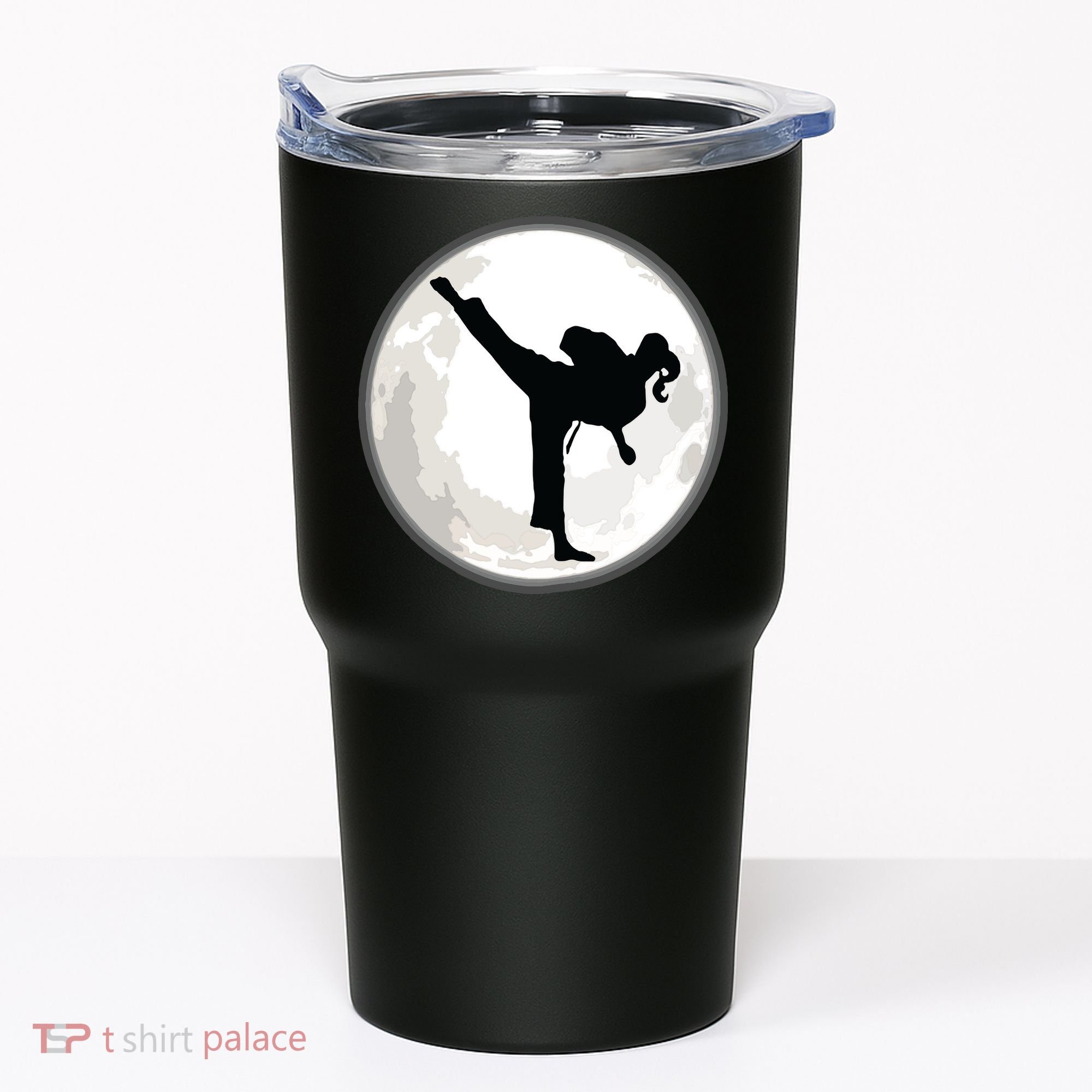 Taekwondo Girl In The Moon Tee Tumbler