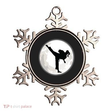 Taekwondo Girl In The Moon Tee Ornament