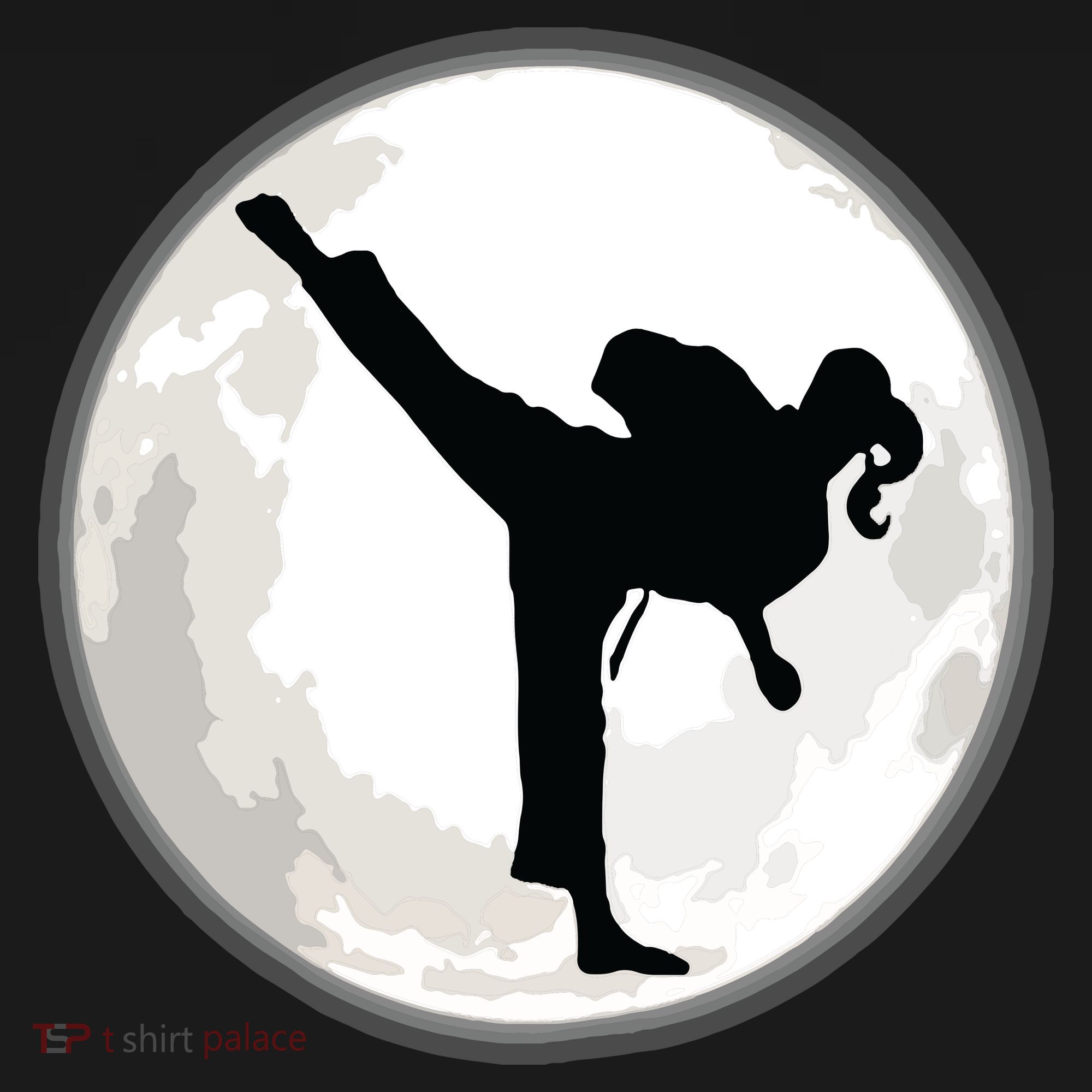 Taekwondo Girl In The Moon Tee Ornament