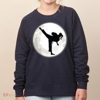 Taekwondo Girl In The Moon Tee Women's Sweatshirt thumb 0