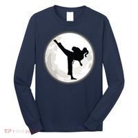 Taekwondo Girl In The Moon Tee Long Sleeve Shirt thumb 0