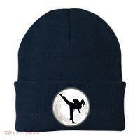 Taekwondo Girl In The Moon Tee Beanie thumb 0