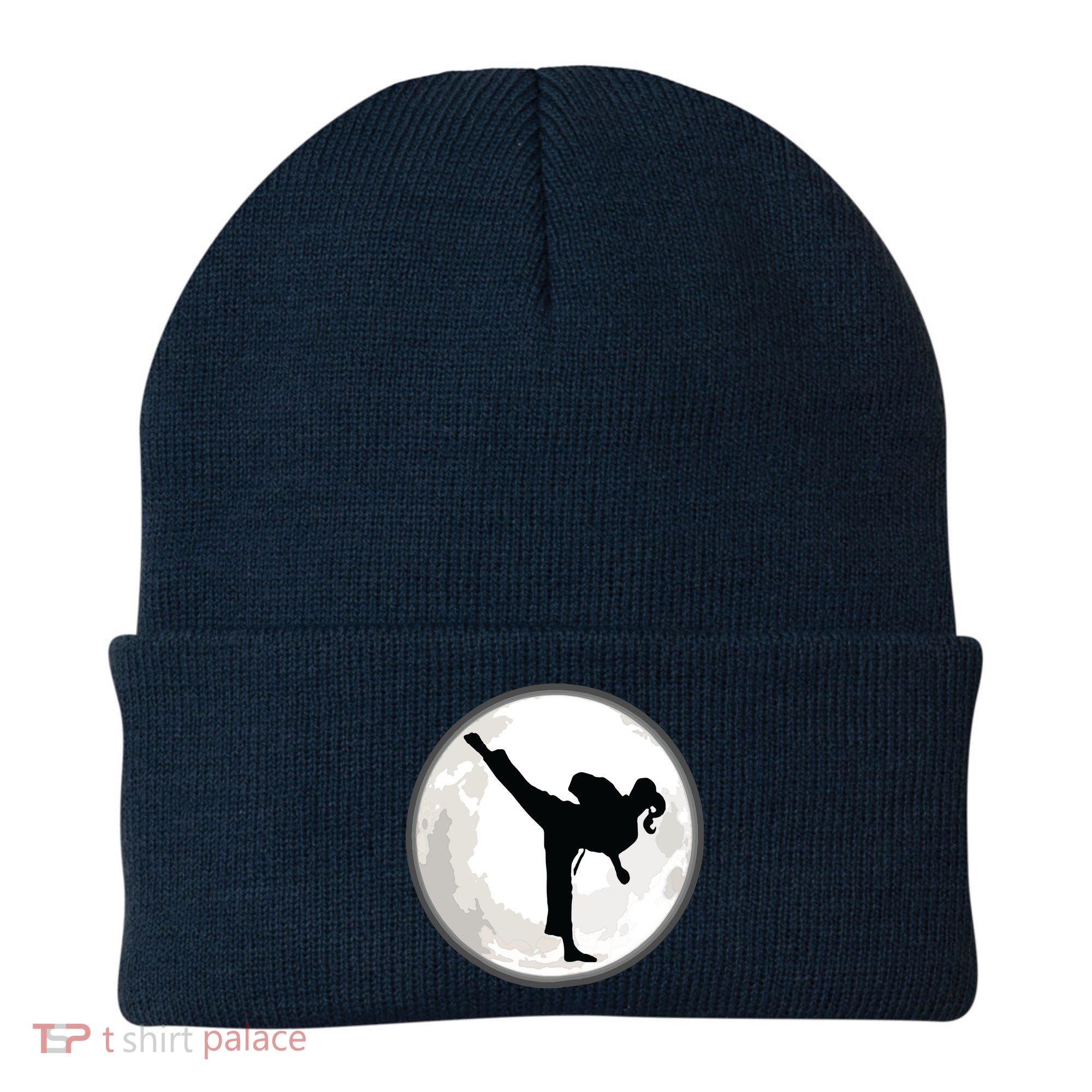 Taekwondo Girl In The Moon Tee Beanie