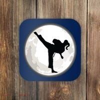 Taekwondo Girl In The Moon Tee Coaster thumb 0