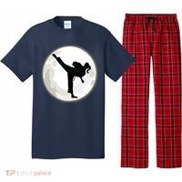 Taekwondo Girl In The Moon Tee Pajama Set thumb 0