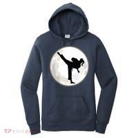 Taekwondo Girl In The Moon Tee Women's Hoodie thumb 0