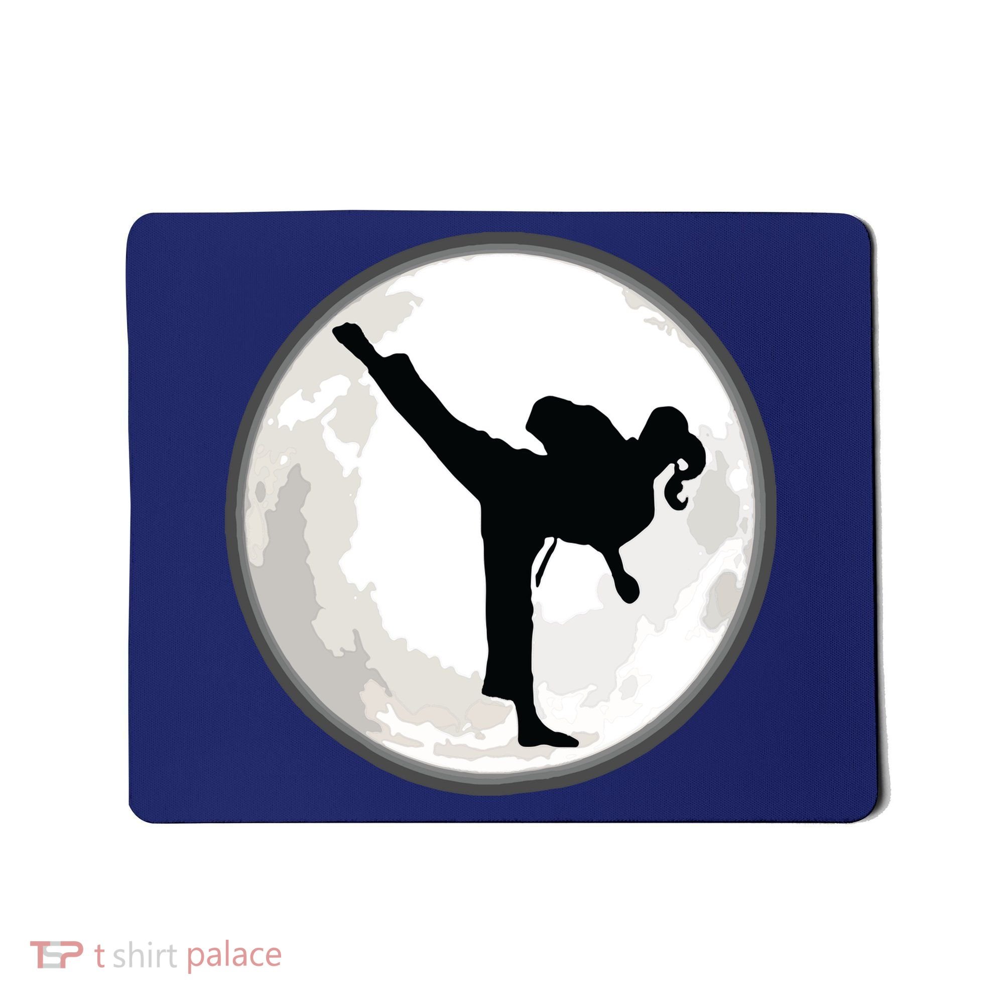 Taekwondo Girl In The Moon Tee Mousepad