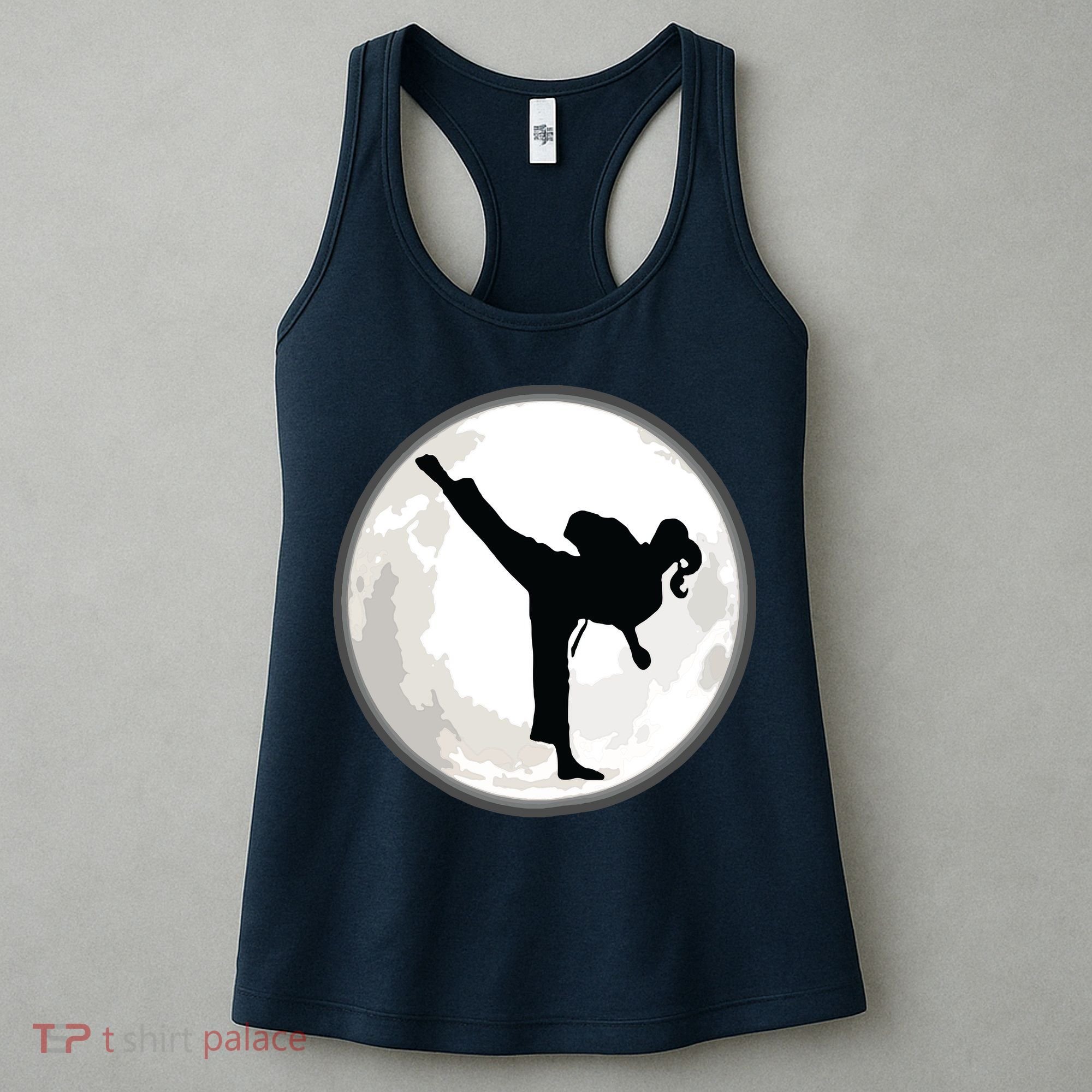 Taekwondo Girl In The Moon Tee Women's Tank Top