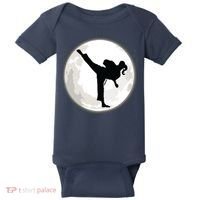 Taekwondo Girl In The Moon Tee Baby Bodysuit thumb 0