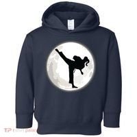 Taekwondo Girl In The Moon Tee Toddler Hoodie thumb 0