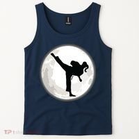Taekwondo Girl In The Moon Tee Tank Top thumb 2