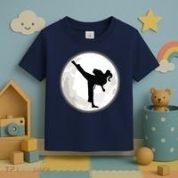 Taekwondo Girl In The Moon Tee Toddler T-Shirt thumb 3