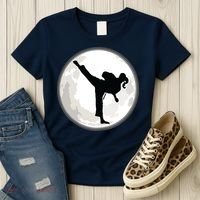 Taekwondo Girl In The Moon Tee Women's T-Shirt thumb 3