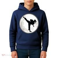 Taekwondo Girl In The Moon Tee Kids Hoodie thumb 4