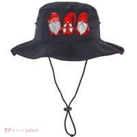 Three Gnomes In Red Costume Christmas Hanging With Gnomes TShirt Bucket Hat thumb 0