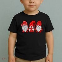 Three Gnomes In Red Costume Christmas Hanging With Gnomes TShirt Toddler T-Shirt thumb 2