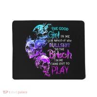 The Good In Me Got Tired Of The Bullshit SKull Rose Mousepad thumb 0