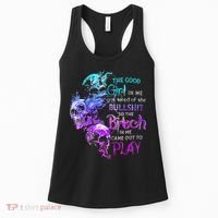 The Good In Me Got Tired Of The Bullshit SKull Rose Women's Tank Top thumb 0