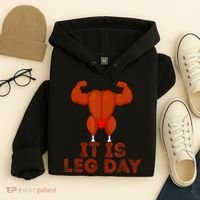 Thanksgiving Gym It's Leg Day Turkey Hoodie thumb 4