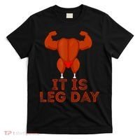 Thanksgiving Gym It's Leg Day Turkey T-Shirt thumb 0
