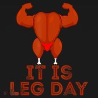 Thanksgiving Gym It's Leg Day Turkey Ornament thumb 1