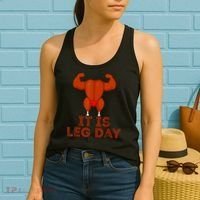Thanksgiving Gym It's Leg Day Turkey Women's Tank Top thumb 2