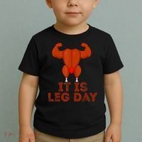 Thanksgiving Gym It's Leg Day Turkey Toddler T-Shirt thumb 2