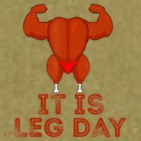 Thanksgiving Gym It's Leg Day Turkey Garment-Dyed Women's Muscle Tee thumb 6