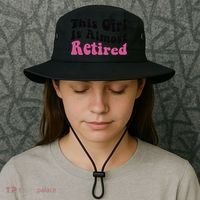 This Girl Is Almost Retired Retiring Soon Retirement Goose Bucket Hat thumb 3