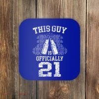 This Guy Is Ly 21 21st Birthday Party Celebrate Gift Coaster thumb 0