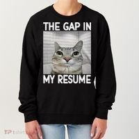 The Gap In My Resume Funny Cat Dank Meme Women's Sweatshirt thumb 0