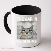 The Gap In My Resume Funny Cat Dank Meme Coffee Mug thumb 0