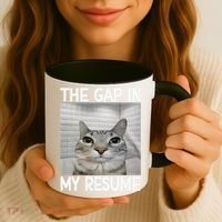 The Gap In My Resume Funny Cat Dank Meme Coffee Mug thumb 3