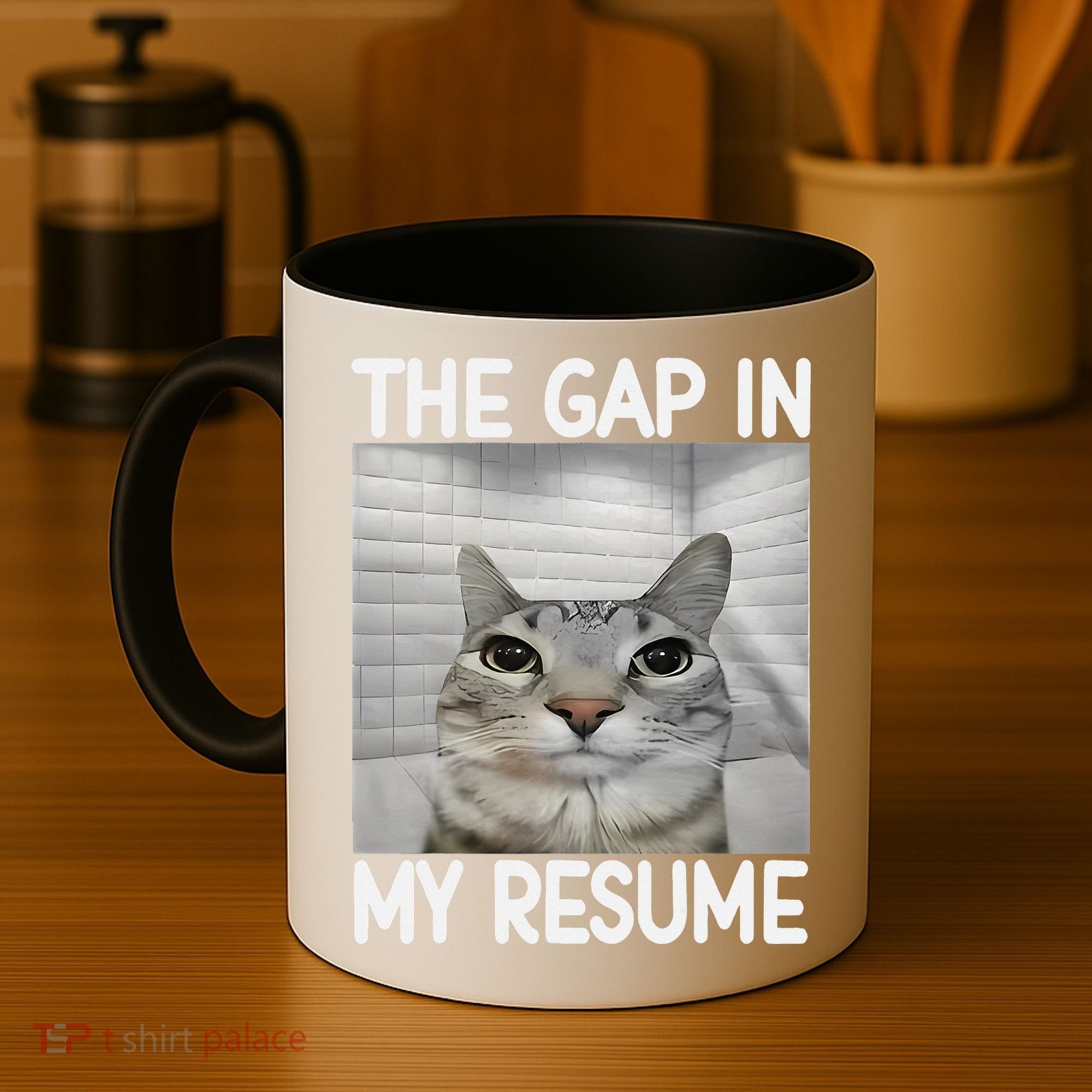 The Gap In My Resume Funny Cat Dank Meme Coffee Mug