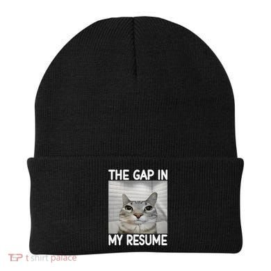 The Gap In My Resume Funny Cat Dank Meme Beanie