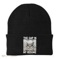 The Gap In My Resume Funny Cat Dank Meme Beanie thumb 0