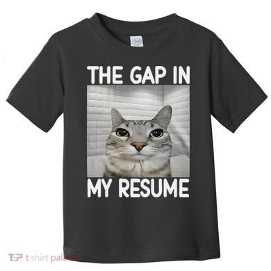 The Gap In My Resume Funny Cat Dank Meme Toddler T-Shirt