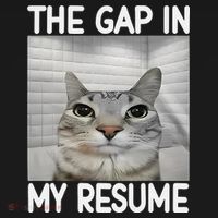 The Gap In My Resume Funny Cat Dank Meme Kids Sweatshirt thumb 2