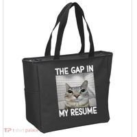 The Gap In My Resume Funny Cat Dank Meme Tote Bag thumb 2