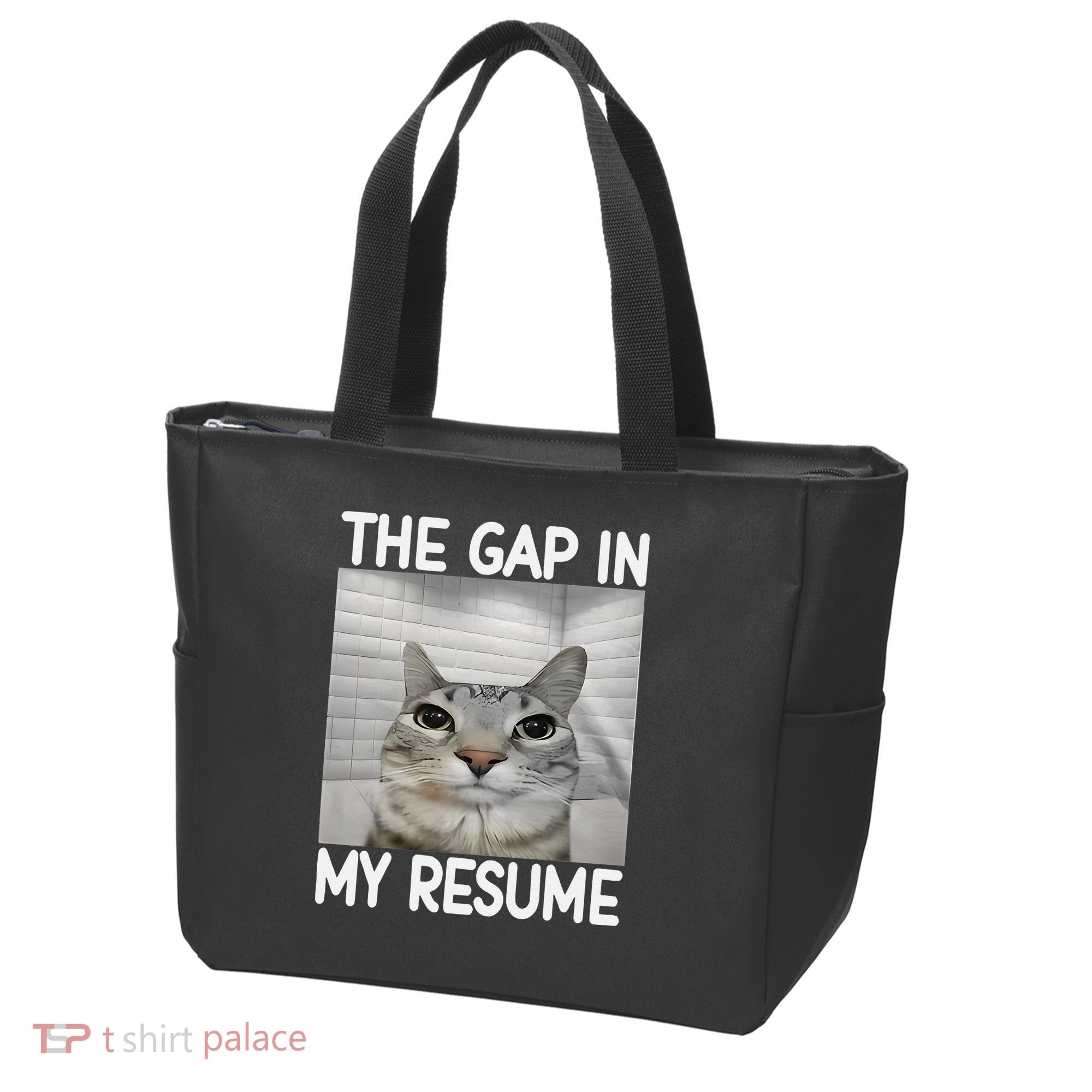 The Gap In My Resume Funny Cat Dank Meme Tote Bag