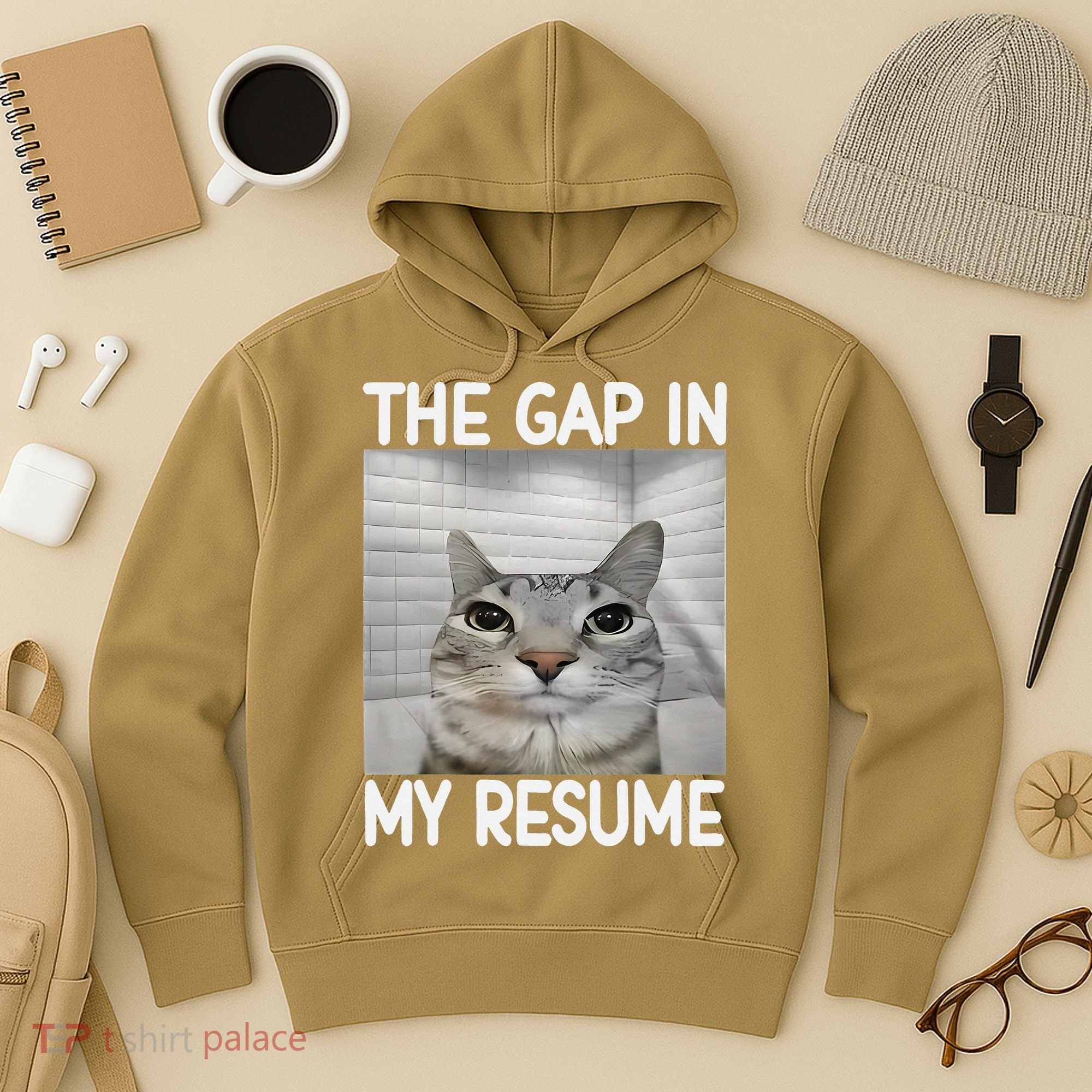 The Gap In My Resume Funny Cat Dank Meme Hoodie