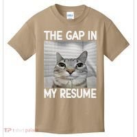 The Gap In My Resume Funny Cat Dank Meme Kids T-Shirt thumb 0
