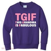 TGIF This Grandma Is Fabulous Kids Sweatshirt thumb 0