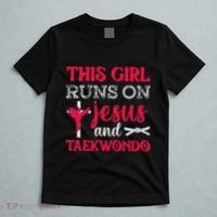 This Girl Jesus Taekwondo Woman Religion Karate T-Shirt thumb 5